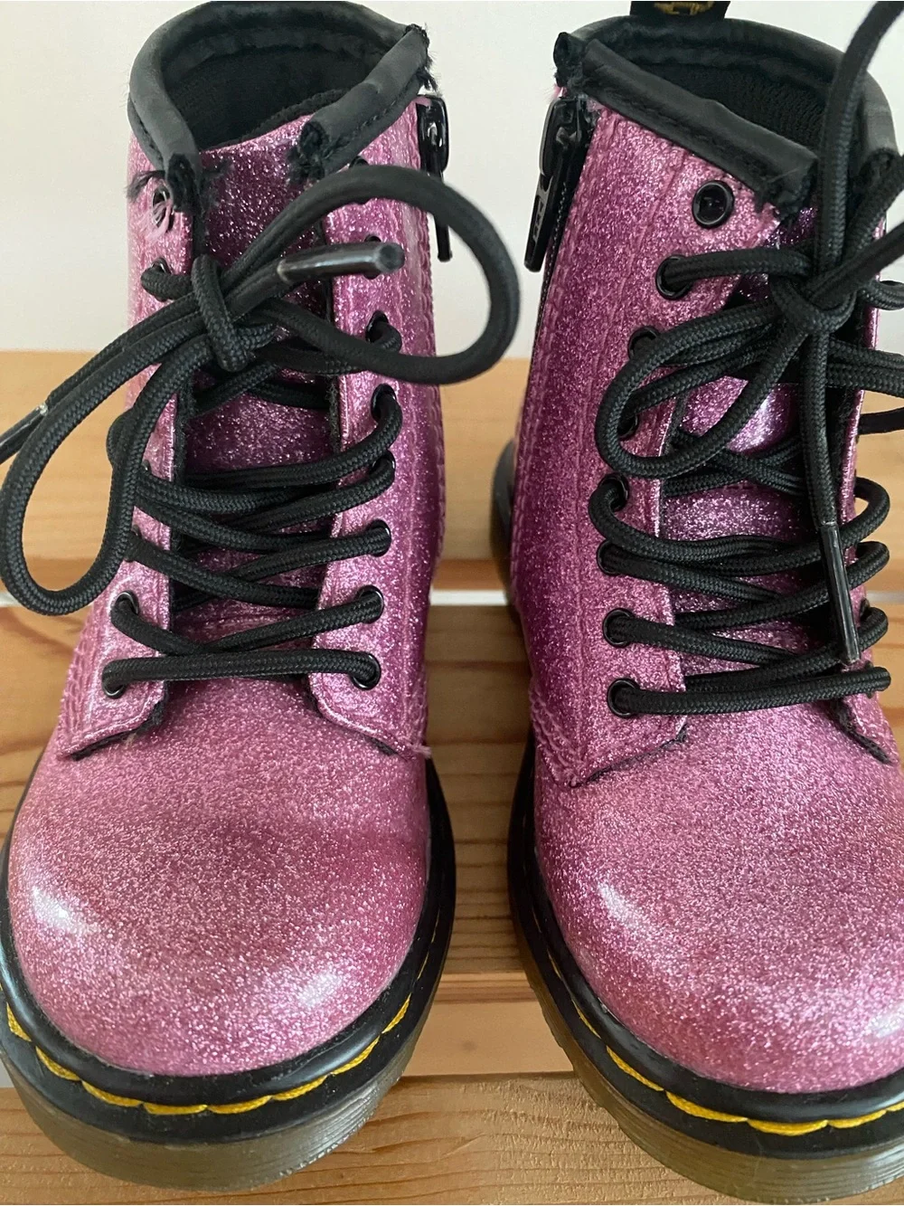 Dr. Martens Doc Martens Pink Glitter 1460 Boots 7 Girls